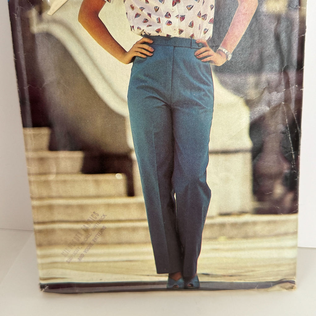Butterick See & Sew Sewing Pattern 3019 Misses Blouse Straight Pants 8-12 Uncut