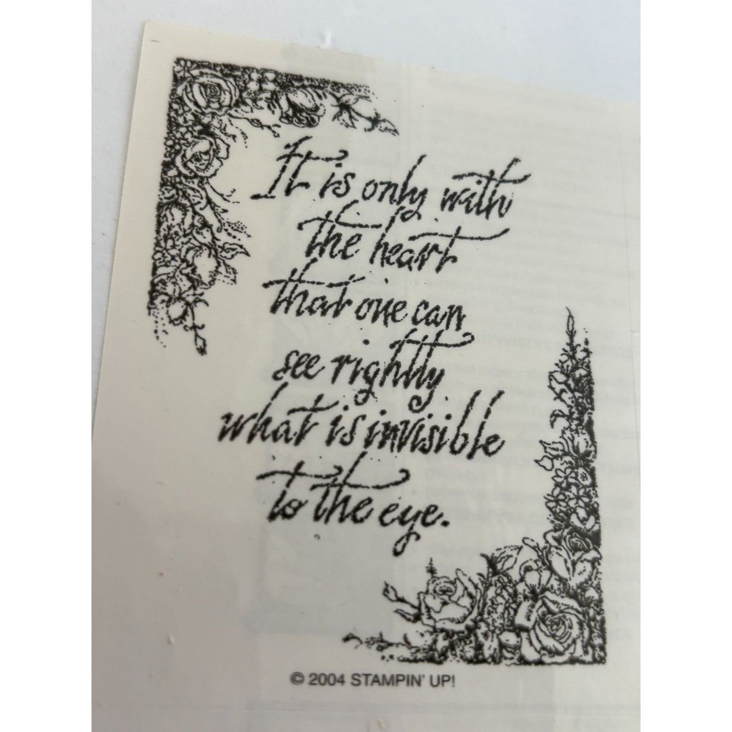 Stampin Up Rubber Stamp Set See With The Heart Birds Victorian Woman Romantic