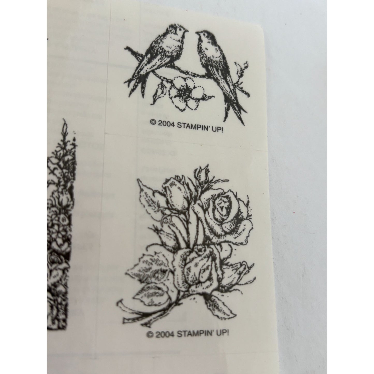 Stampin Up Rubber Stamp Set See With The Heart Birds Victorian Woman Romantic