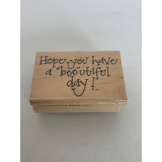 Penny Black Rubber Stamp BEE-utiful Day Beautiful Pun Bee Card Making Sentiment