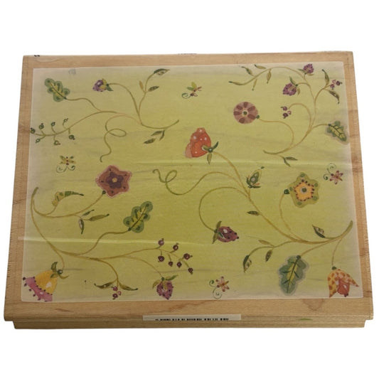 All Night Media Wood Rubber Stamp Floating Flowers Floral Card Making Background