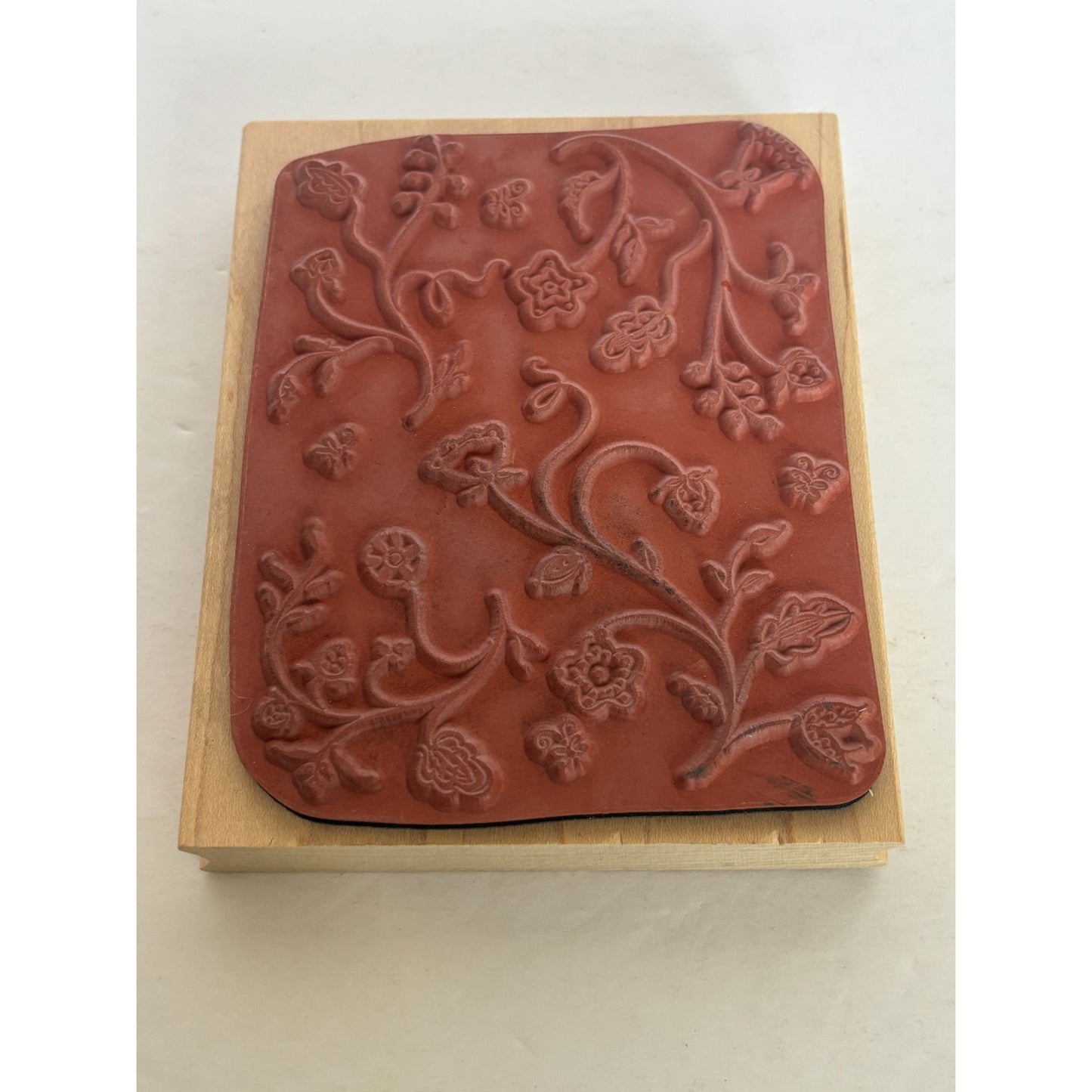 All Night Media Wood Rubber Stamp Floating Flowers Floral Card Making Background