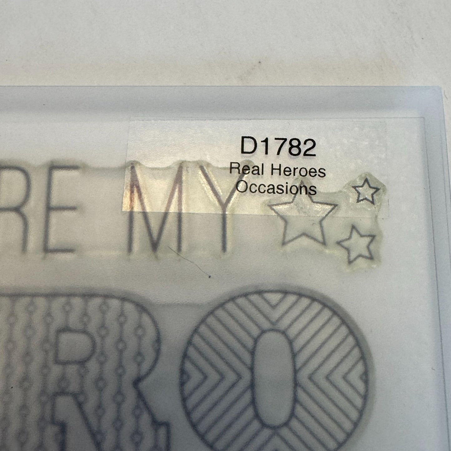 CTMH My Acrylix Acrylic Stamp Set D1782 Real Heroes Do Not Wear Capes Best Day