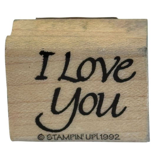 Stampin Up Rubber Stamp I Love You Card Making Word Couple Anniversary Valentine