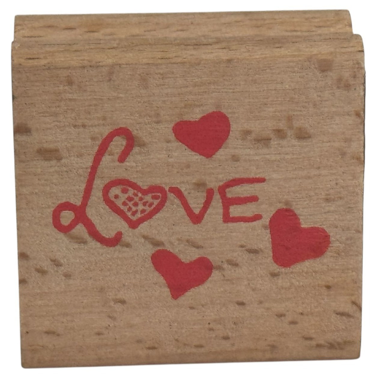 Greenbrier Rubber Stamp  Love Word with Hearts Valentines Day Card Making Word