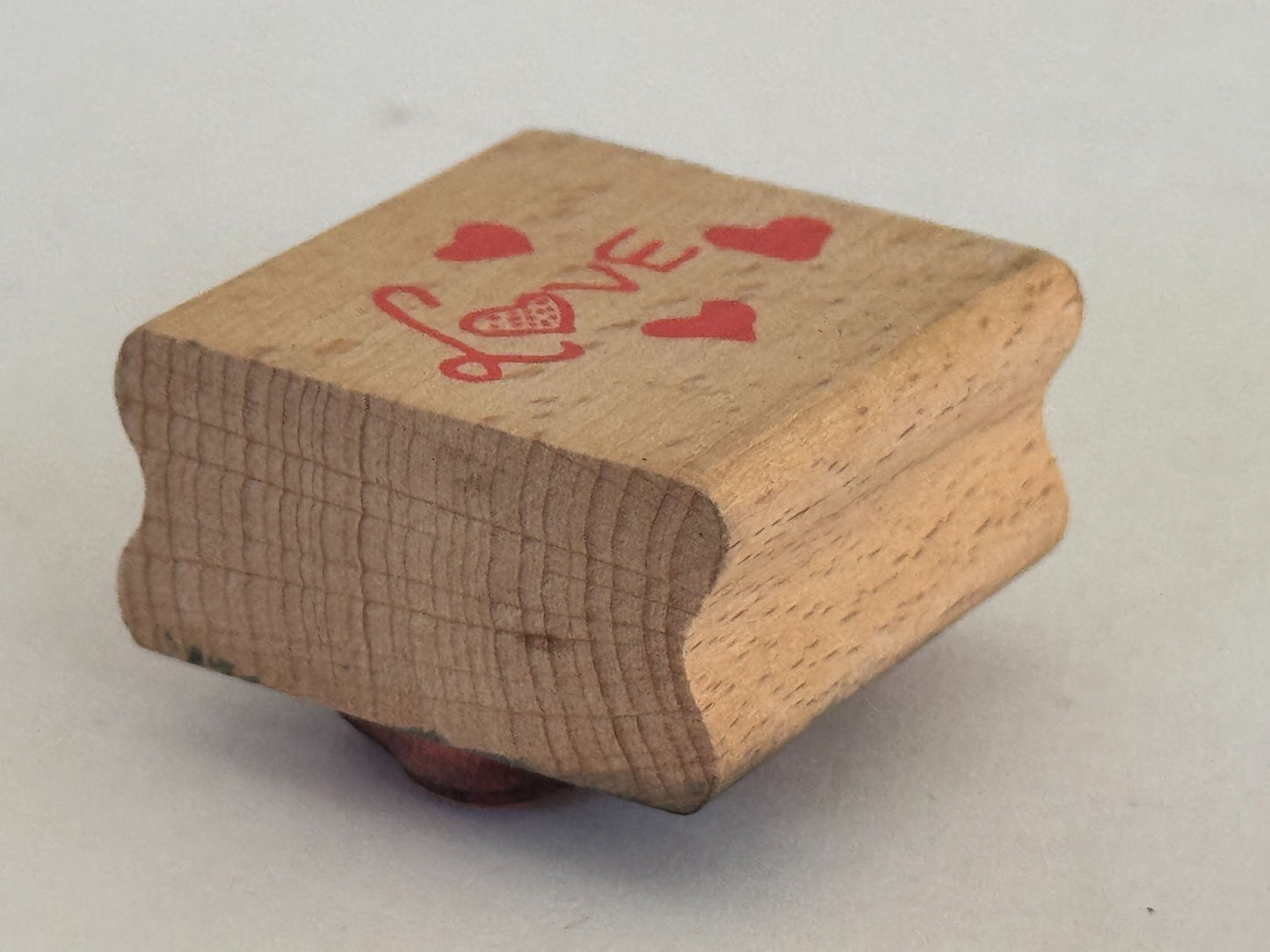 Greenbrier Rubber Stamp  Love Word with Hearts Valentines Day Card Making Word