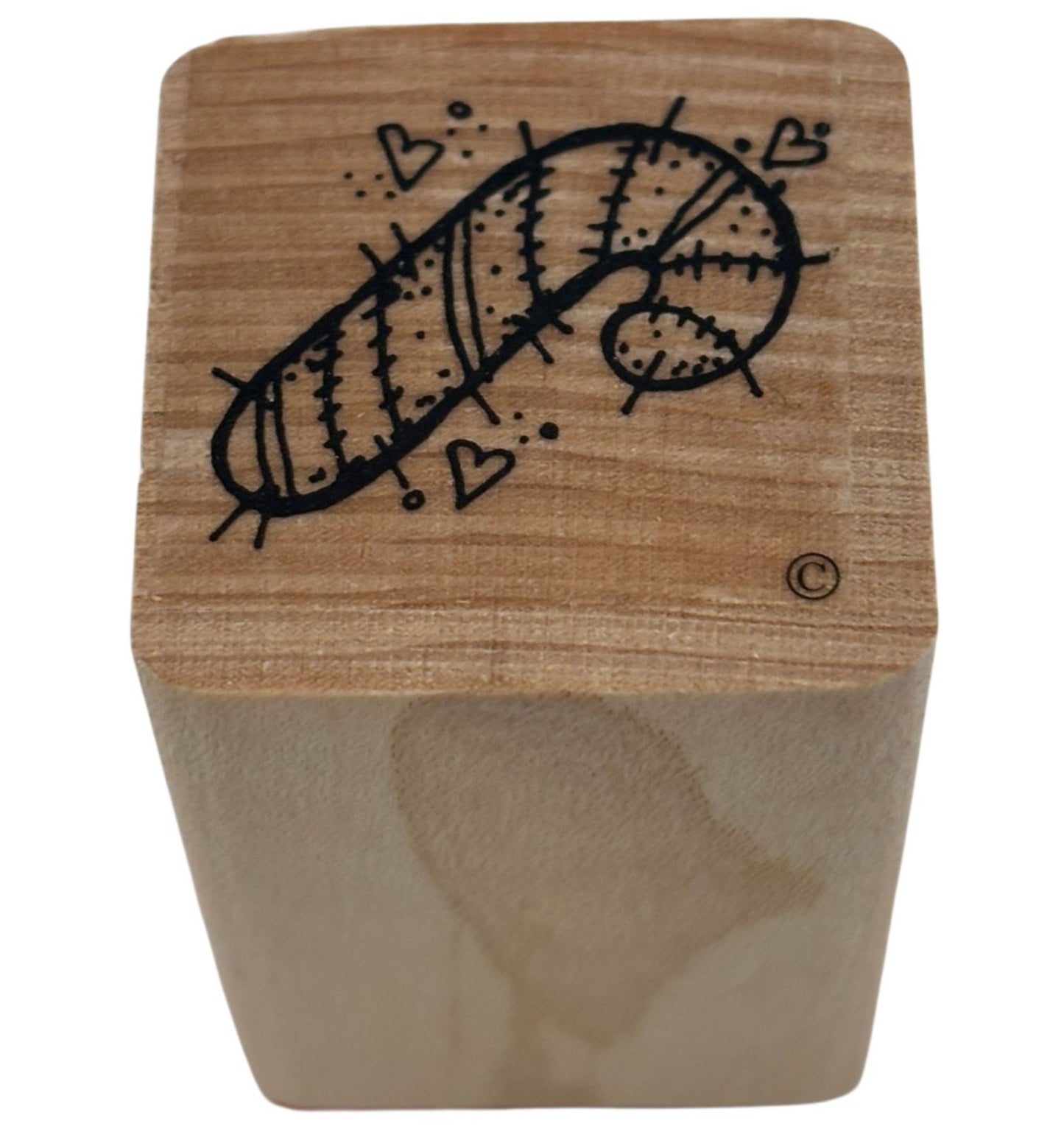 DOTS Rubber Stamp Christmas Candy Cane Heart Holiday Gift Tag Card Making 1 Inch