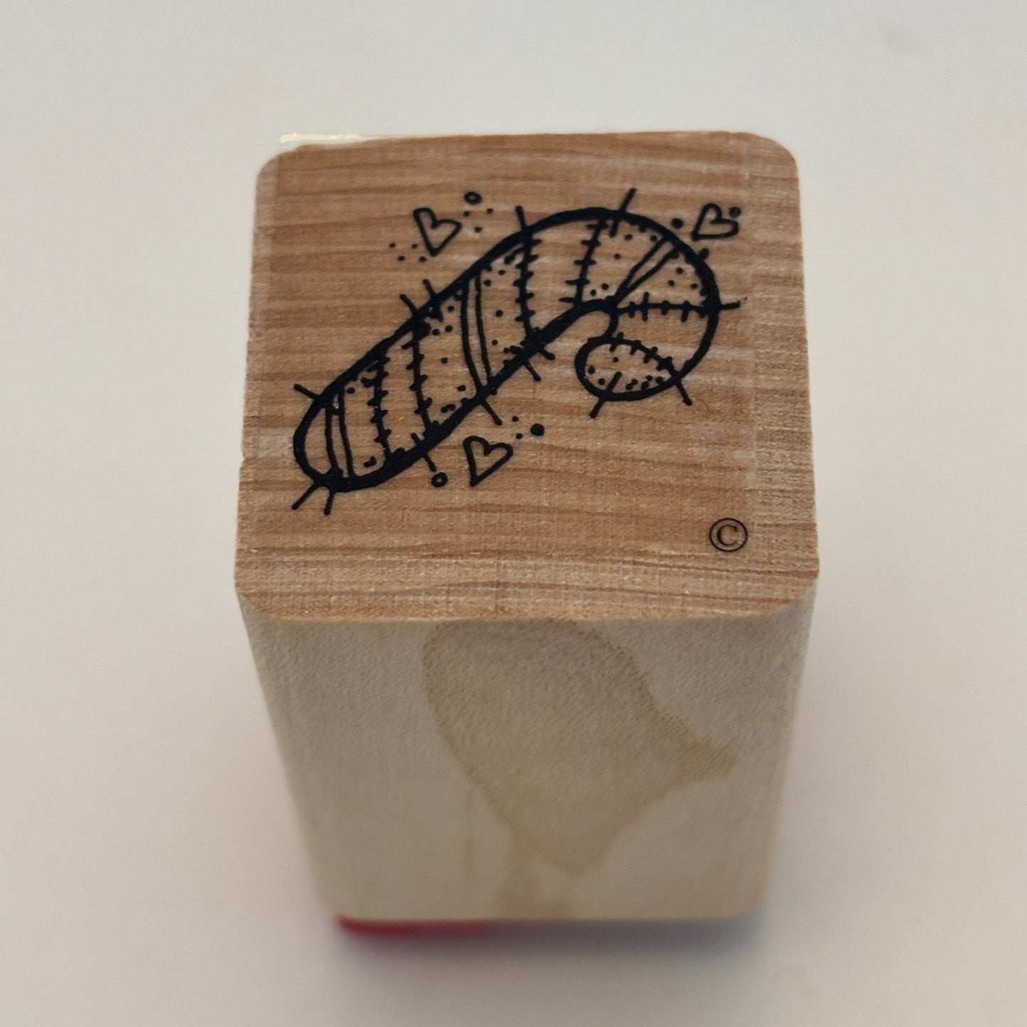 DOTS Rubber Stamp Christmas Candy Cane Heart Holiday Gift Tag Card Making 1 Inch