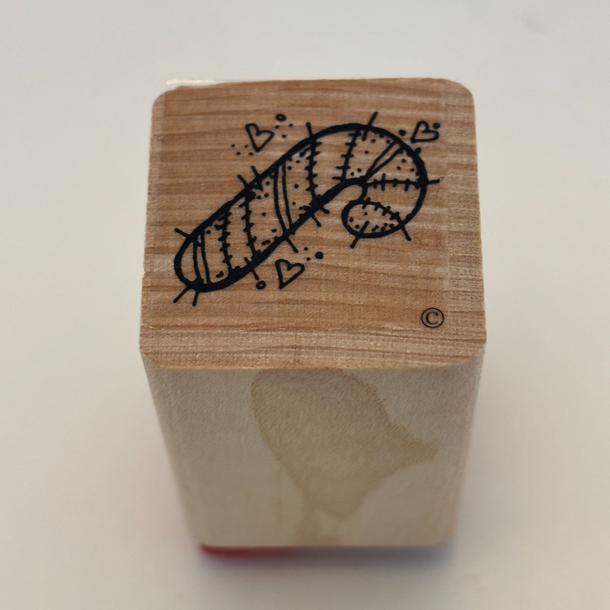 DOTS Rubber Stamp Christmas Candy Cane Heart Holiday Gift Tag Card Making 1 Inch