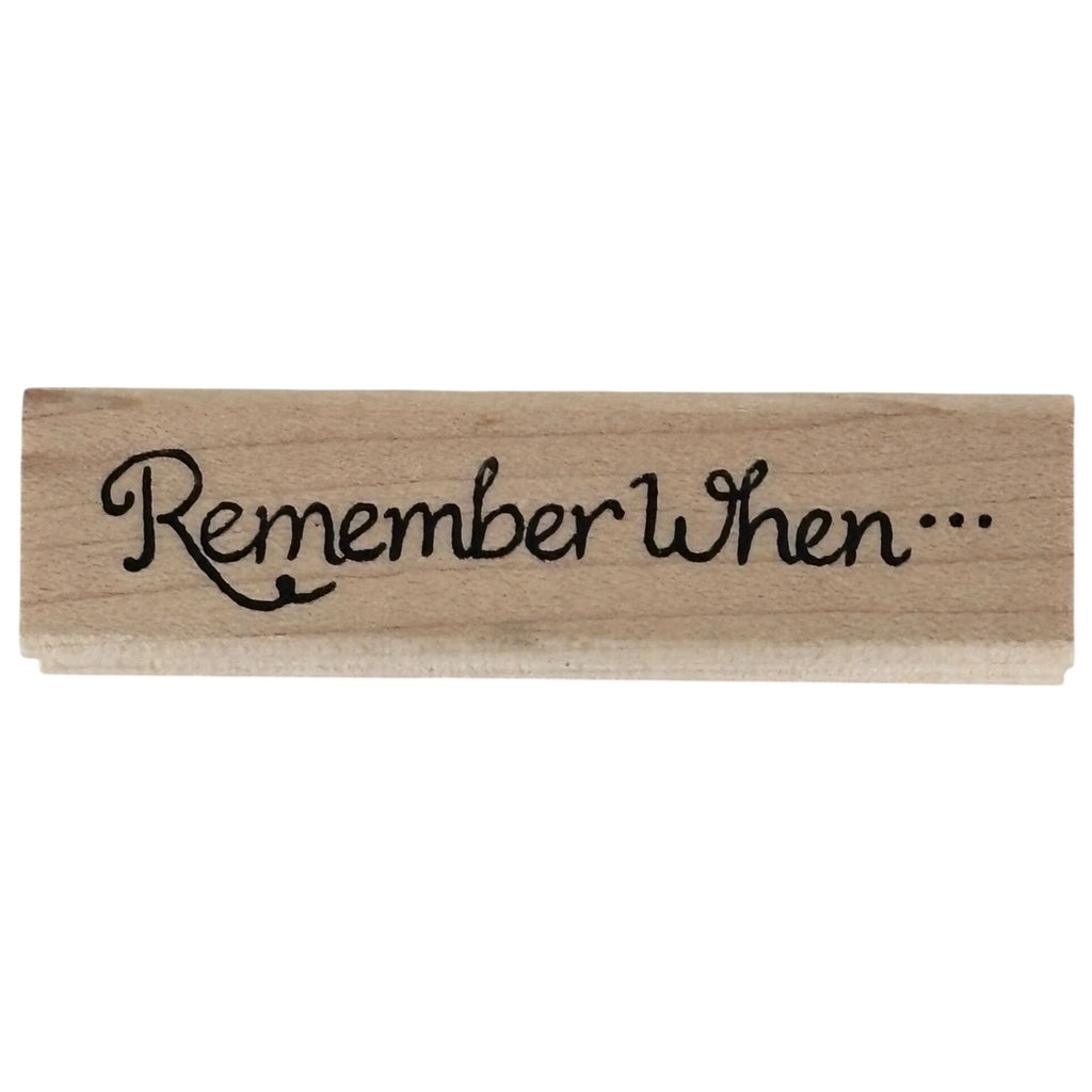 Raindrops on Roses Rubber Stamp Remember When Cardmaking Journaling Scrapbook Sentiment Words