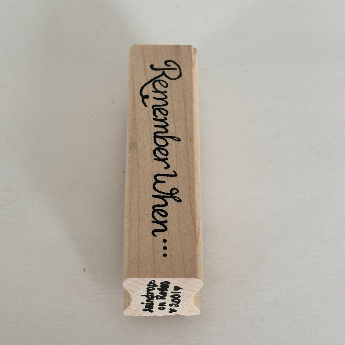 Raindrops on Roses Rubber Stamp Remember When Cardmaking Journaling Scrapbook Sentiment Words