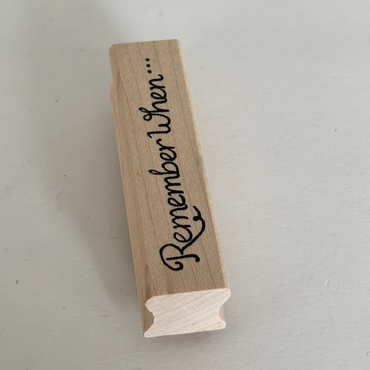 Raindrops on Roses Rubber Stamp Remember When Cardmaking Journaling Scrapbook Sentiment Words
