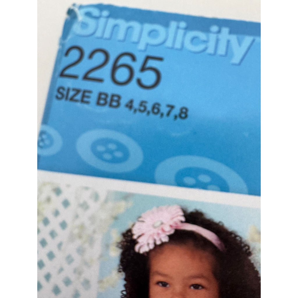 Simplicity Sewing Pattern 2265 Toddler Childs Dress 4-8 Project Runway Summer UC