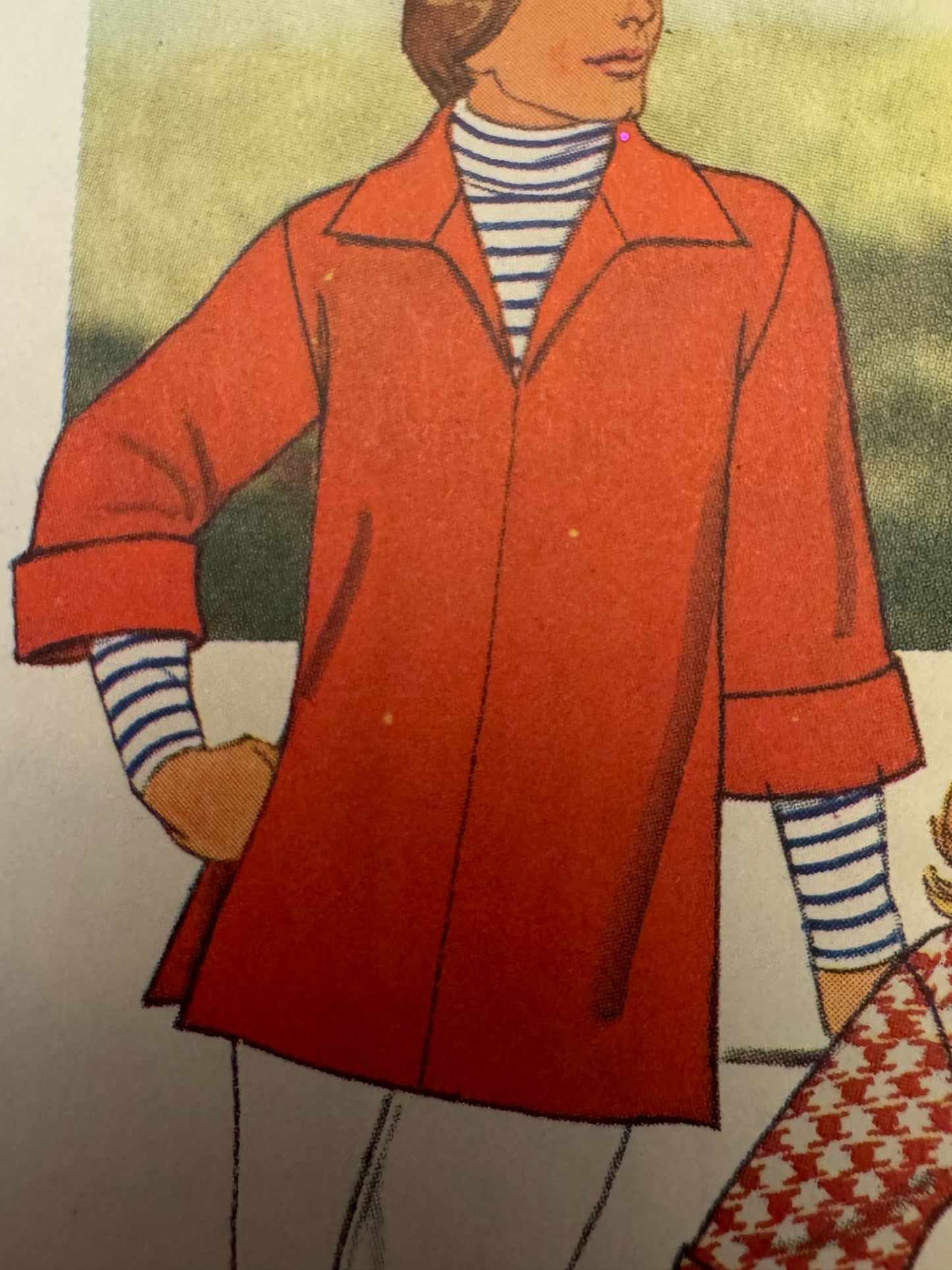Simplicity Sewing Pattern 7121 Vintage Collared Shirt 1970s Size 12 Boho Uncut