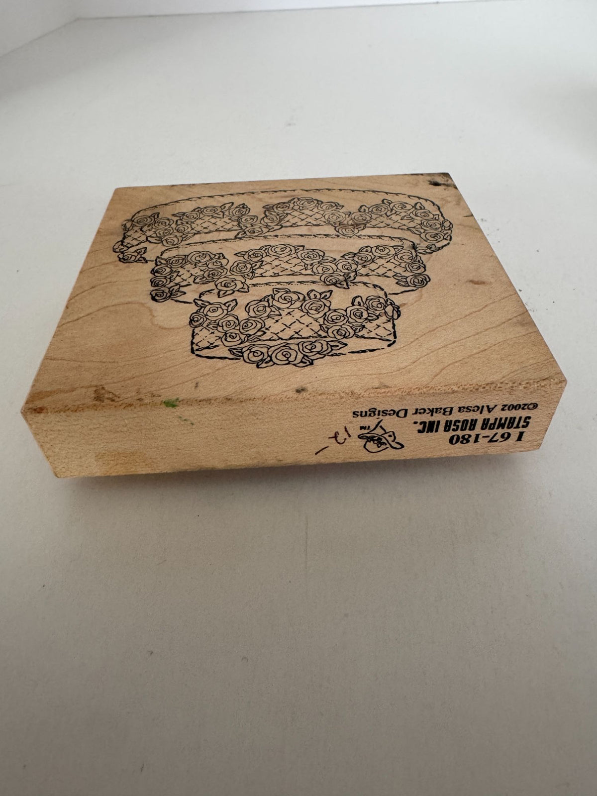 Stampa Rosa Rubber Stamp Wedding Cake Layers Rose Frosting Card Making Baking