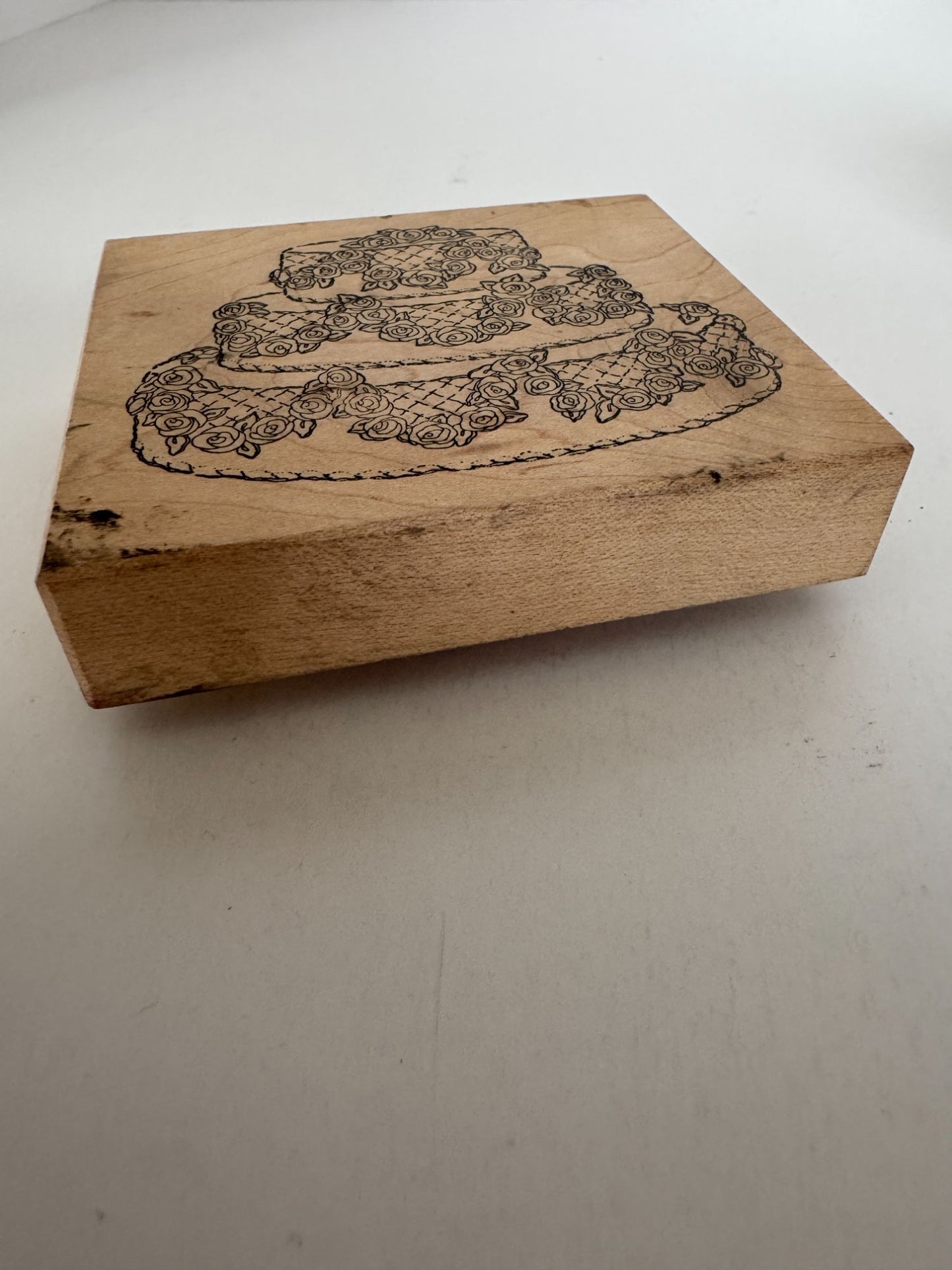 Stampa Rosa Rubber Stamp Wedding Cake Layers Rose Frosting Card Making Baking