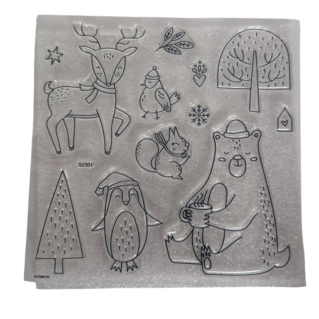 CTMH Acrylic Stamps Frosty Days S2301 Woodland Animals Winter Penguin My Acrylix Christmas Deer