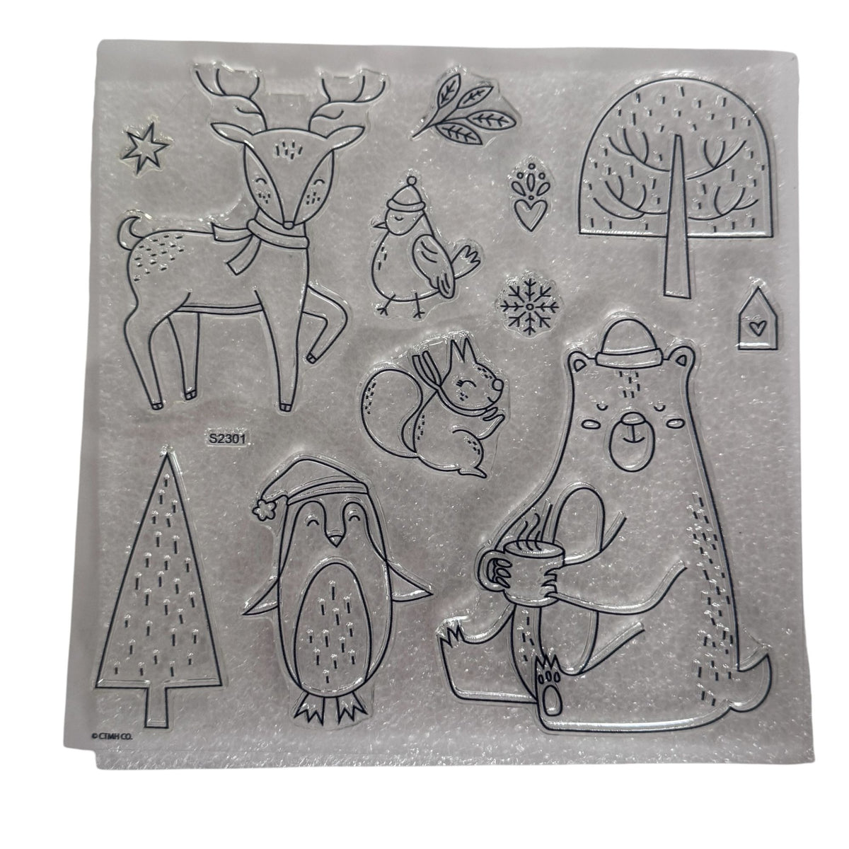 CTMH Acrylic Stamps Frosty Days S2301 Woodland Animals Winter Penguin My Acrylix Christmas Deer