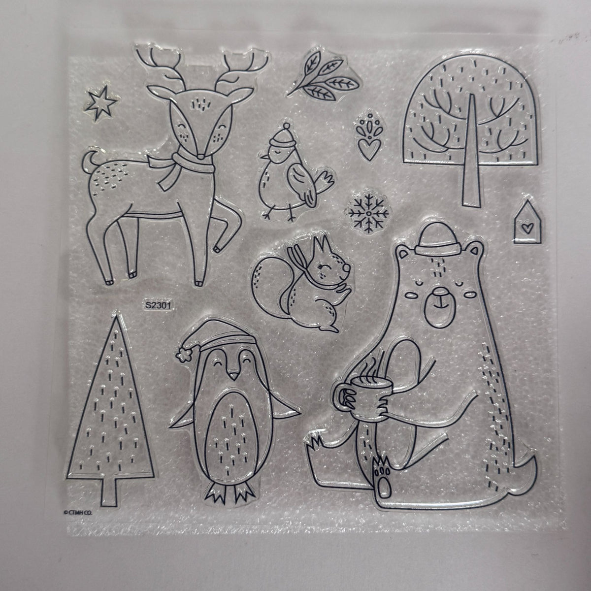 CTMH Acrylic Stamps Frosty Days S2301 Woodland Animals Winter Penguin My Acrylix Christmas Deer