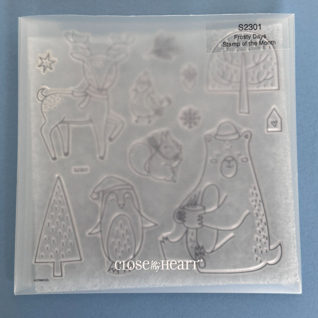 CTMH Acrylic Stamps Frosty Days S2301 Woodland Animals Winter Penguin My Acrylix Christmas Deer
