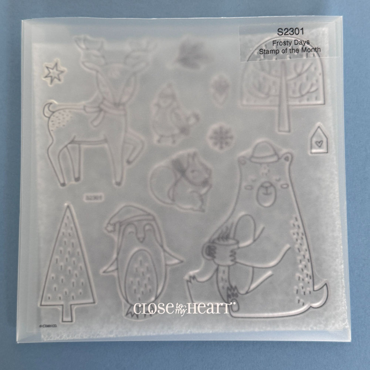 CTMH Acrylic Stamps Frosty Days S2301 Woodland Animals Winter Penguin My Acrylix Christmas Deer