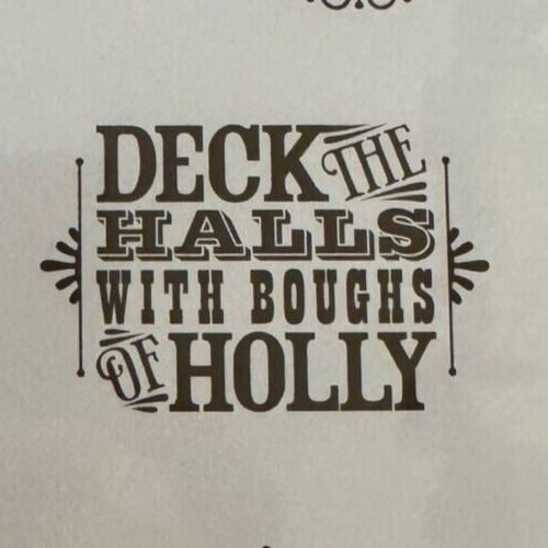 Stampin Up Clear Mount Rubber Stamp Set Christmas Merry and Type Ornaments Peace
