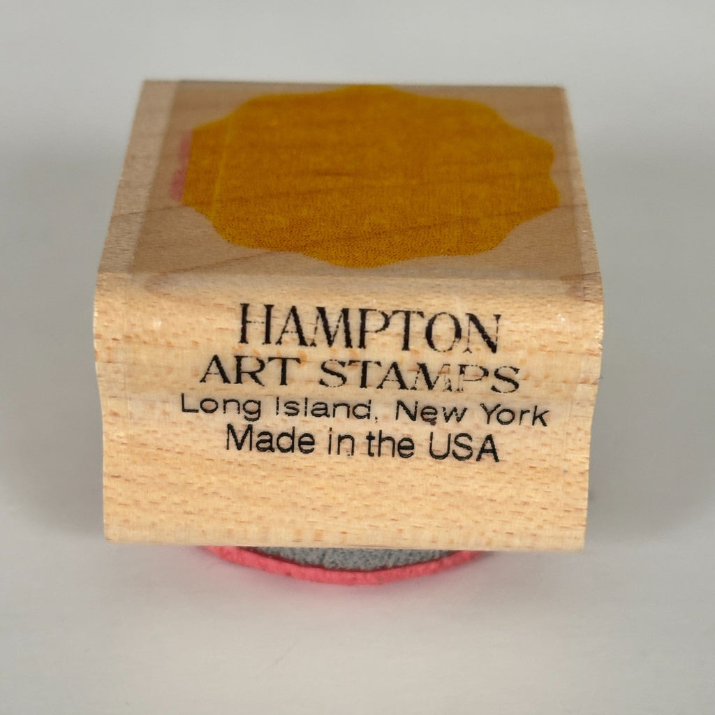 Hampton Art Rubber Stamp Mini Soda Bottle Cap Shape Craft Cardmaking Wood Mounted Scrapbooking