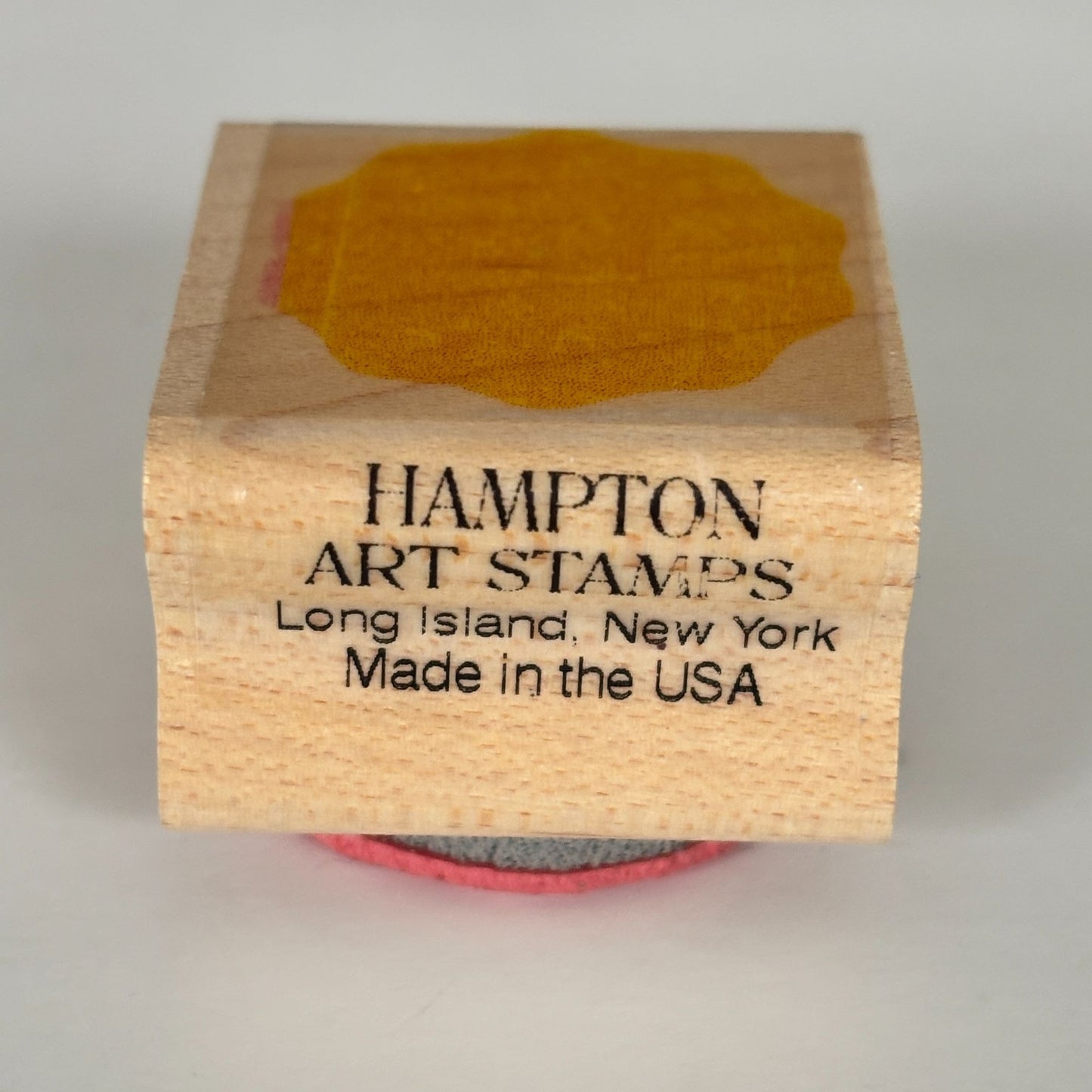 Hampton Art Rubber Stamp Mini Soda Bottle Cap Shape Craft Cardmaking Wood Mounted Scrapbooking