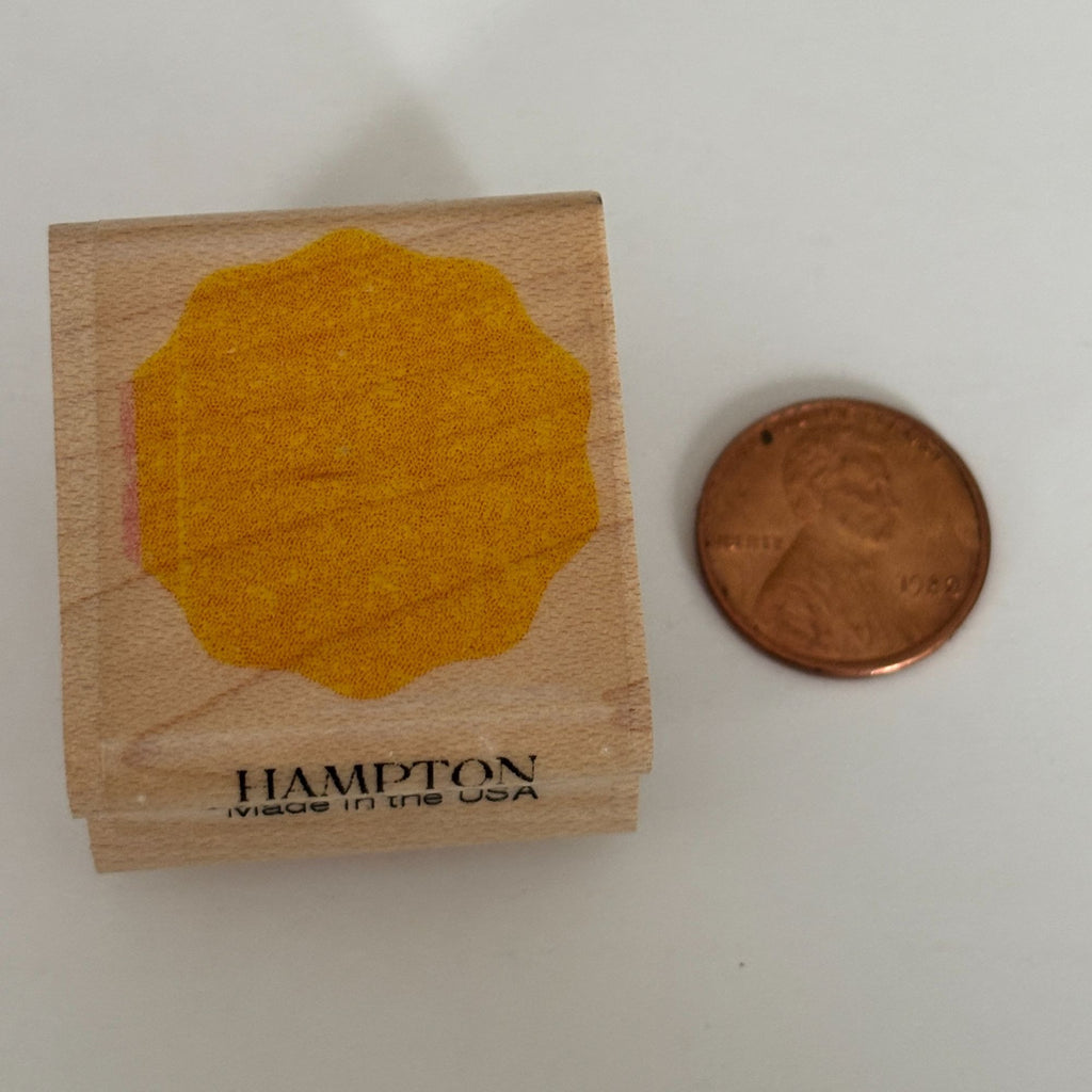 Hampton Art Rubber Stamp Mini Soda Bottle Cap Shape Craft Cardmaking Wood Mounted Scrapbooking