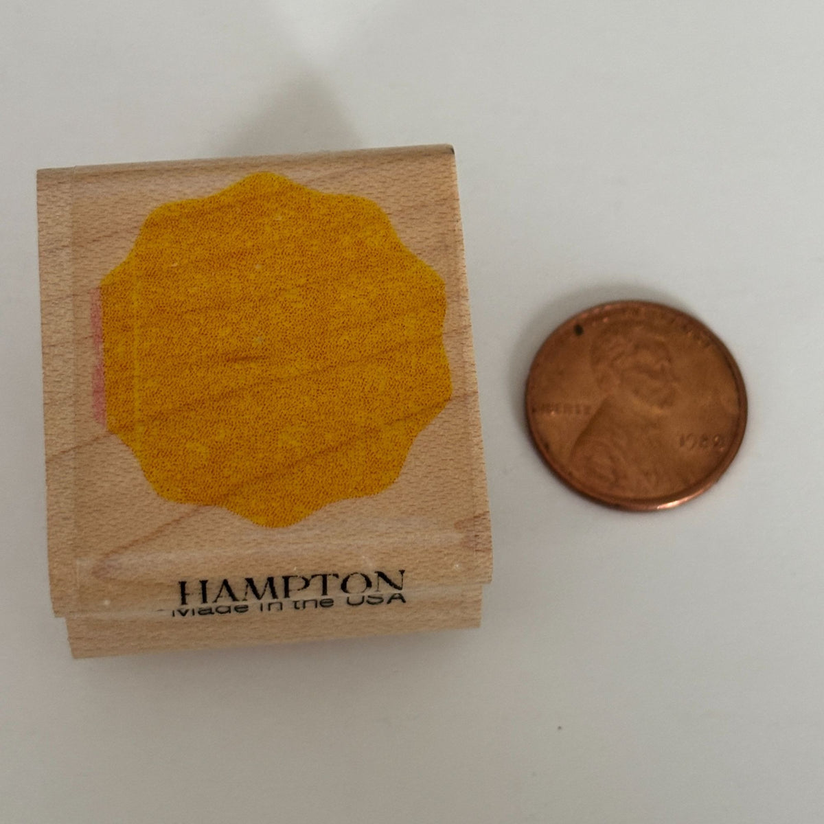 Hampton Art Rubber Stamp Mini Soda Bottle Cap Shape Craft Cardmaking Wood Mounted Scrapbooking