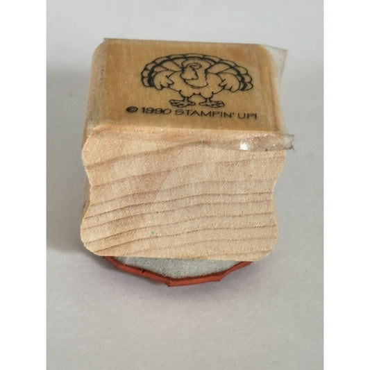 Stampin Up Rubber Stamp Turkey Thanksgiving Fall Card Making Craft Stamp Wood Mounted Small