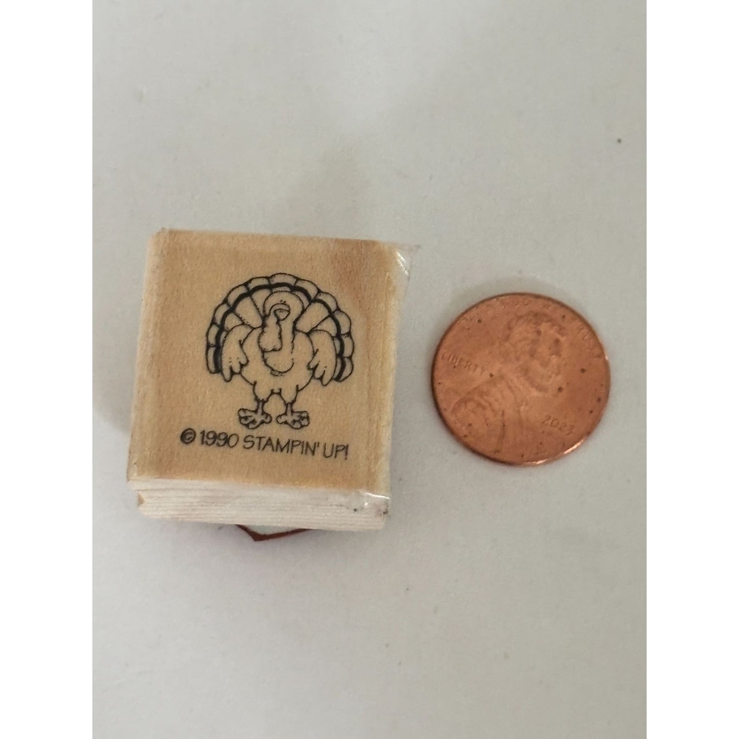 Stampin Up Rubber Stamp Turkey Thanksgiving Fall Card Making Craft Stamp Wood Mounted Small
