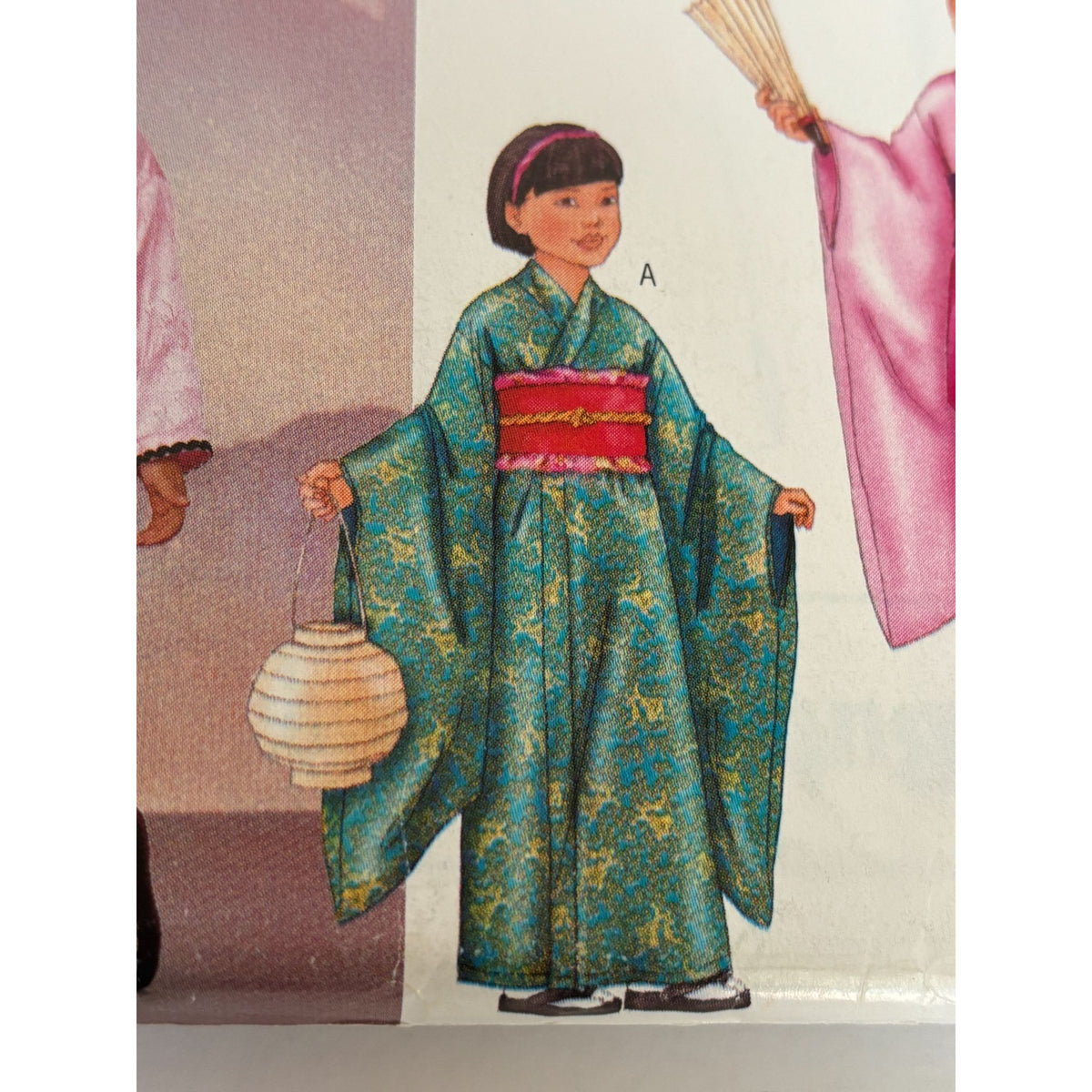 Butterick Sewing Pattern P450 Girls Asian Kimono Traditional Dress Robe