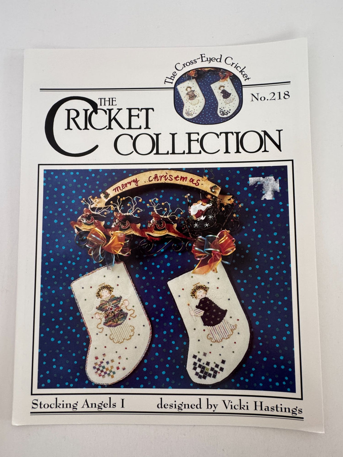 Cross-Eyed Cricket Collection Cross Stitch Pattern Stocking Angels I Christmas