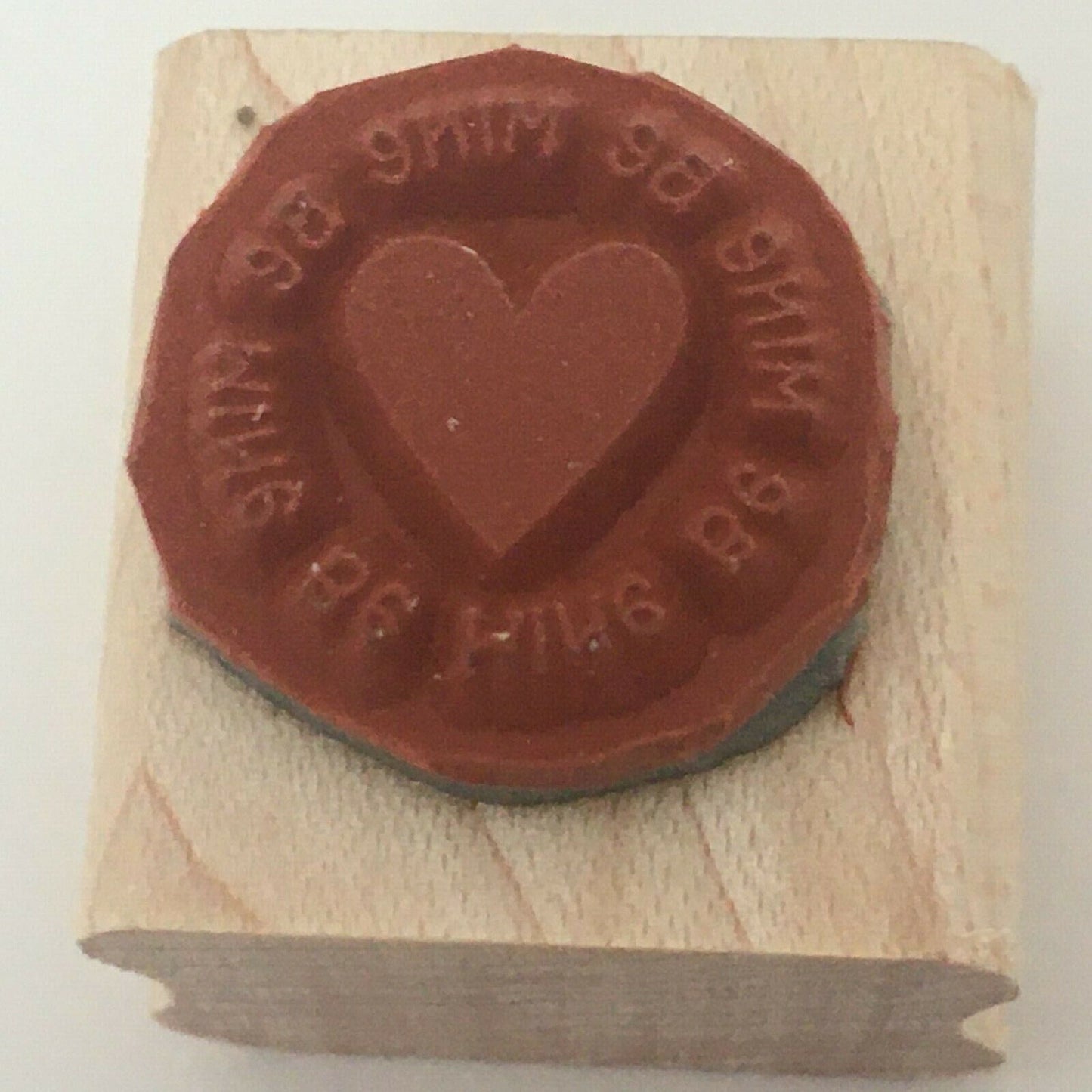 Stampin Up Rubber Stamp Be Mine Heart Valentine Day Words Card Making Craft Wood