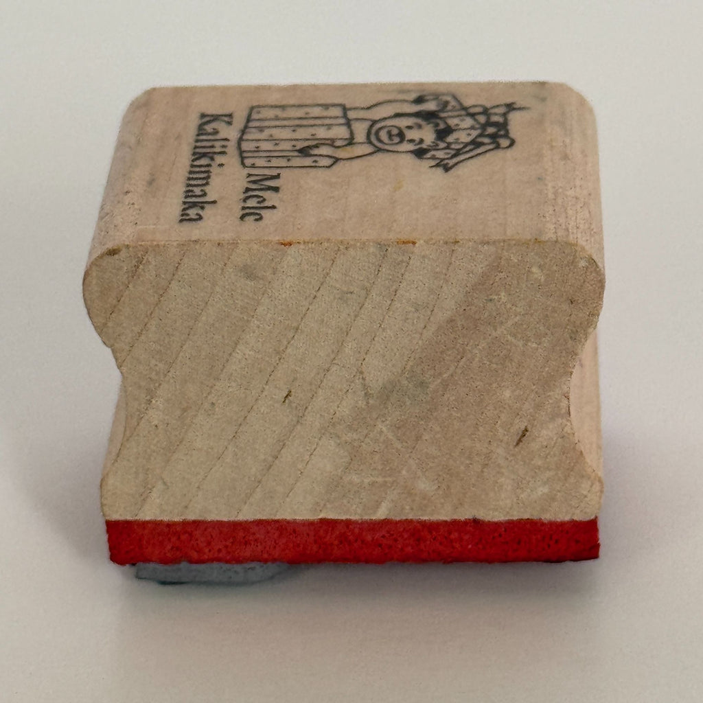 Mele Kalikimaka Rubber Stamp Hawaiian Merry Christmas Bear Gift Card Making Wood Mounted Holidays