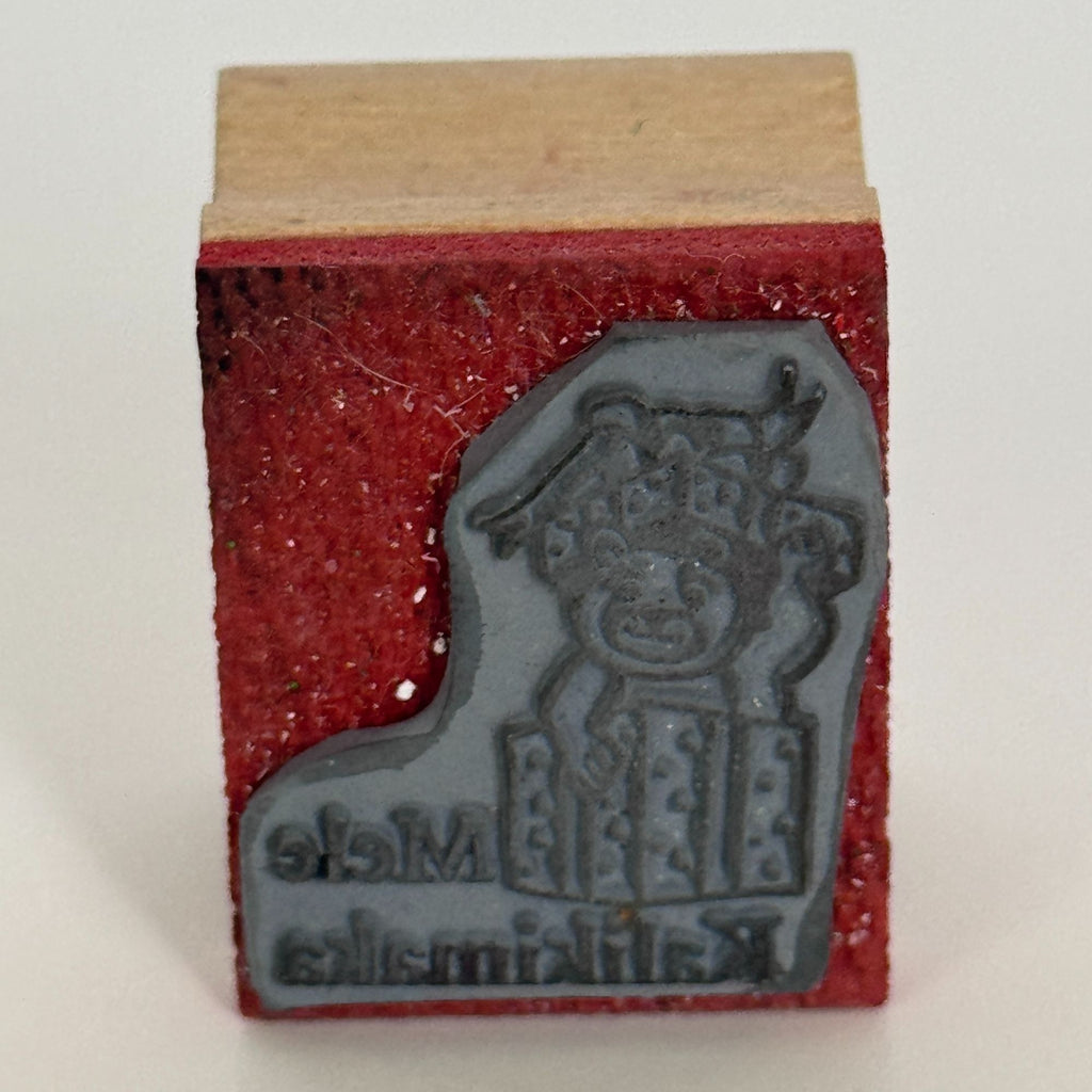 Mele Kalikimaka Rubber Stamp Hawaiian Merry Christmas Bear Gift Card Making Wood Mounted Holidays