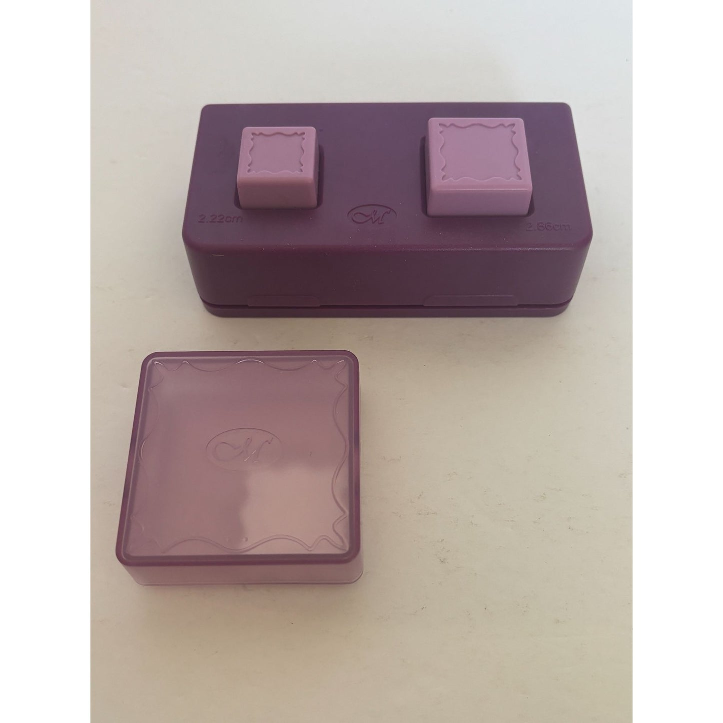 Creative Memories Fancy Square Maker Paper Punch Set Scalloped Edge Decorative
