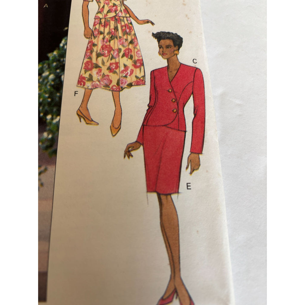 Butterick Sewing Pattern 6142 Top Skirt Career Outfit Work Summer UC 12 14 16