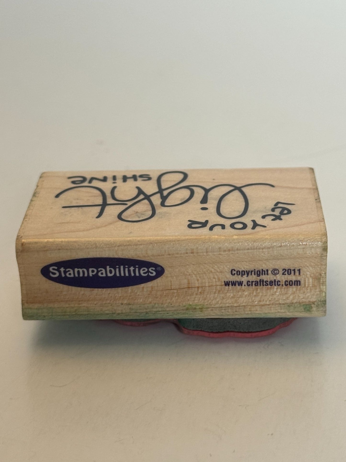 Stampabilities Rubber Stamp Let Your Light Shine Card Making Inspirational Words