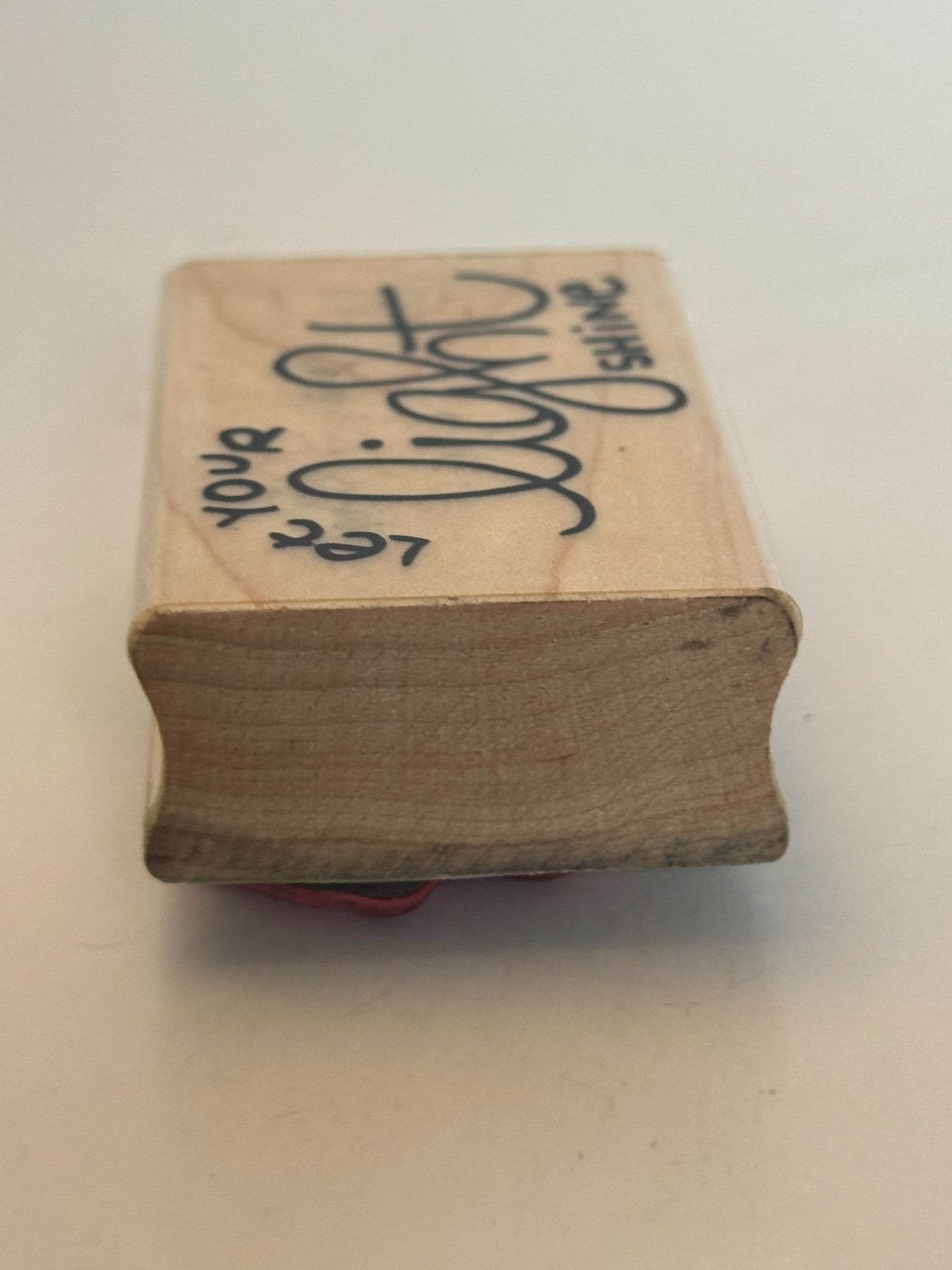 Stampabilities Rubber Stamp Let Your Light Shine Card Making Inspirational Words