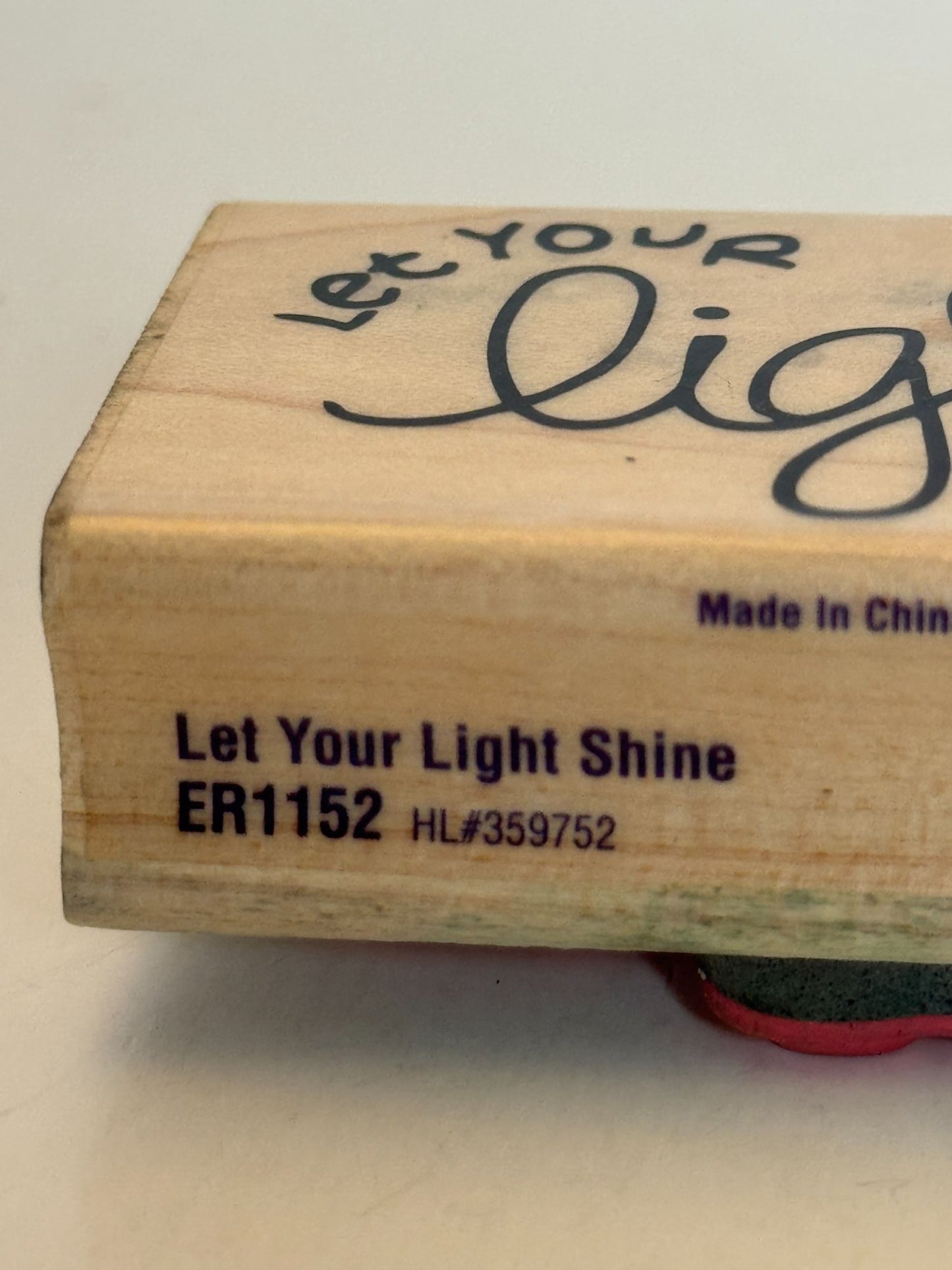 Stampabilities Rubber Stamp Let Your Light Shine Card Making Inspirational Words