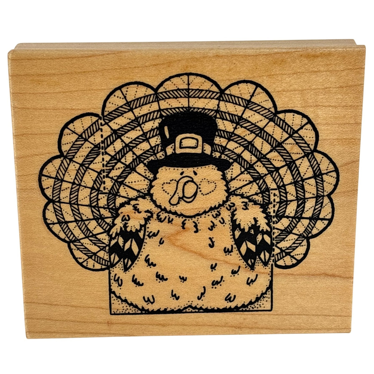 Darcies Rubber Stamp Pilgrim Turkey Thanksgiving Cardmaking Large Big Fall Craft