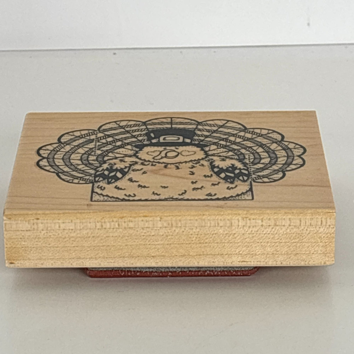 Darcies Rubber Stamp Pilgrim Turkey Thanksgiving Cardmaking Large Big Fall Craft