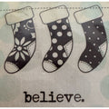 Unity Stamp Itty Bitty Rubber Stamp Set Simply Believe Christmas Stockings Small