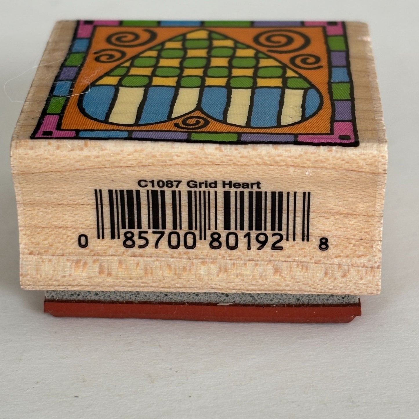 Hero Arts Rubber Stamp Grid Heart Square Colorful Cardmaking Craft Wood Mounted Scrapbooking