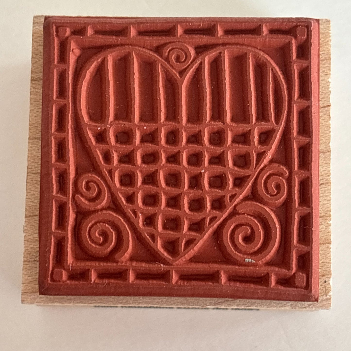 Hero Arts Rubber Stamp Grid Heart Square Colorful Cardmaking Craft Wood Mounted Scrapbooking