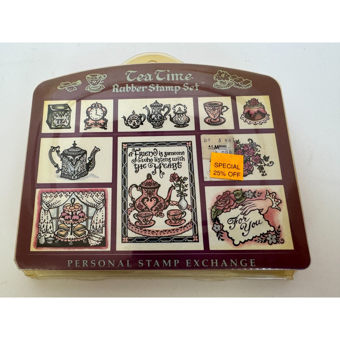 PSX Tea Time Rubber Stamp Set Friends For You Invitations Party Bridal Shower