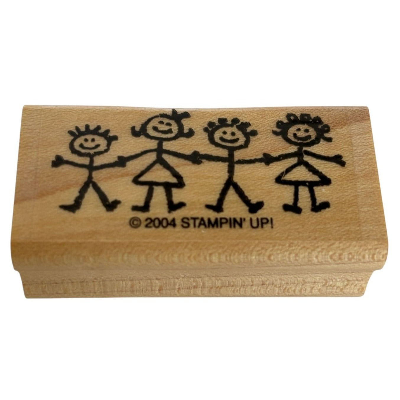 Stampin Up Rubber Stamp Stick Figure Family Relationships People Border Maker