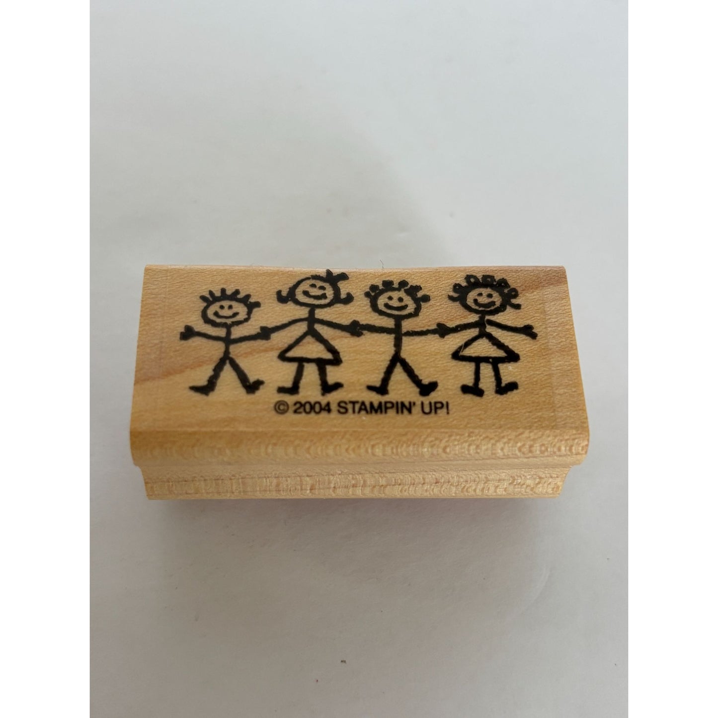 Stampin Up Rubber Stamp Stick Figure Family Relationships People Border Maker